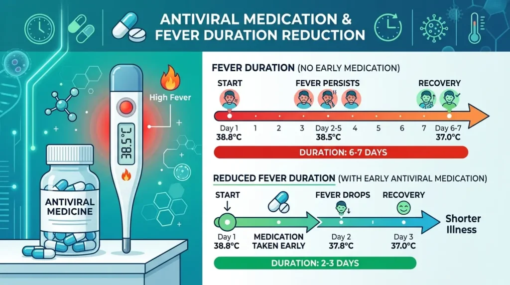 Does Taking Antiviral Medication Shorten Flu Fever