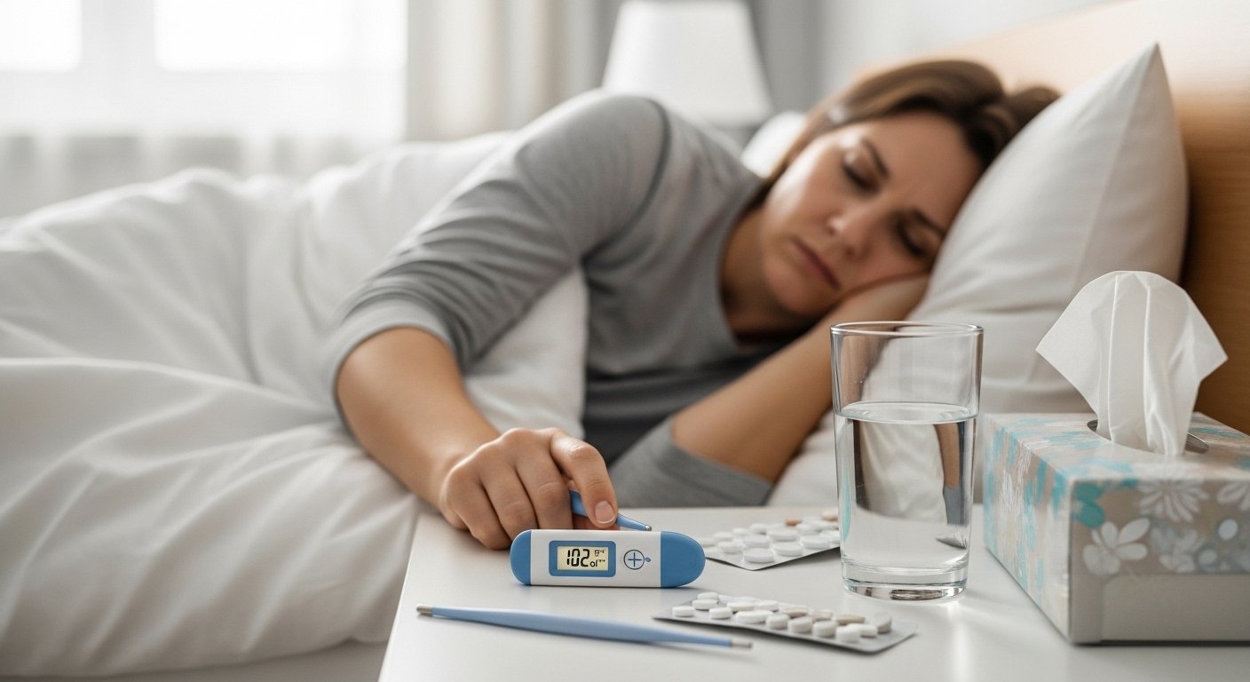 how long does a fever last with the flu